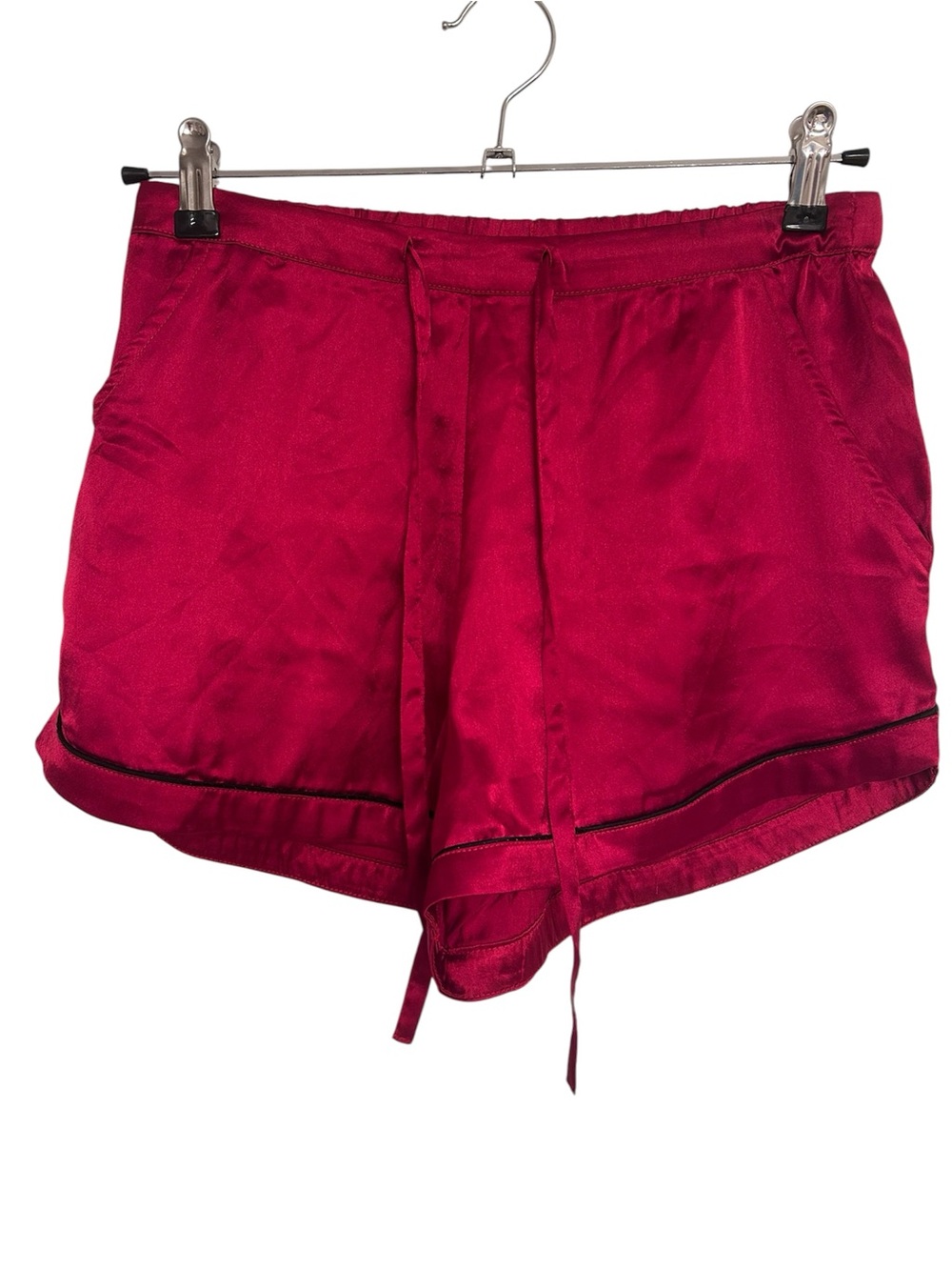 House of Harlow Satin Drawstring Pajama Shorts